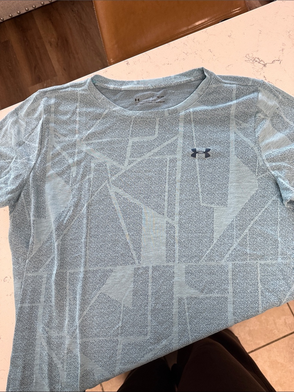 Under Armour women’s Light Blue Geo Tech Tee